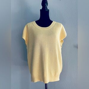 NWT Alfani butter yellow vest, size XL, cotton/viscose blend
